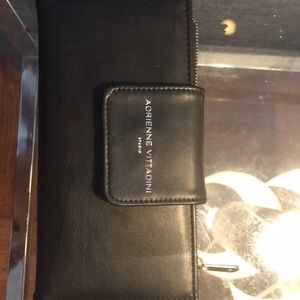 ADRIENNE VITTADINI  Black Leather Wallet